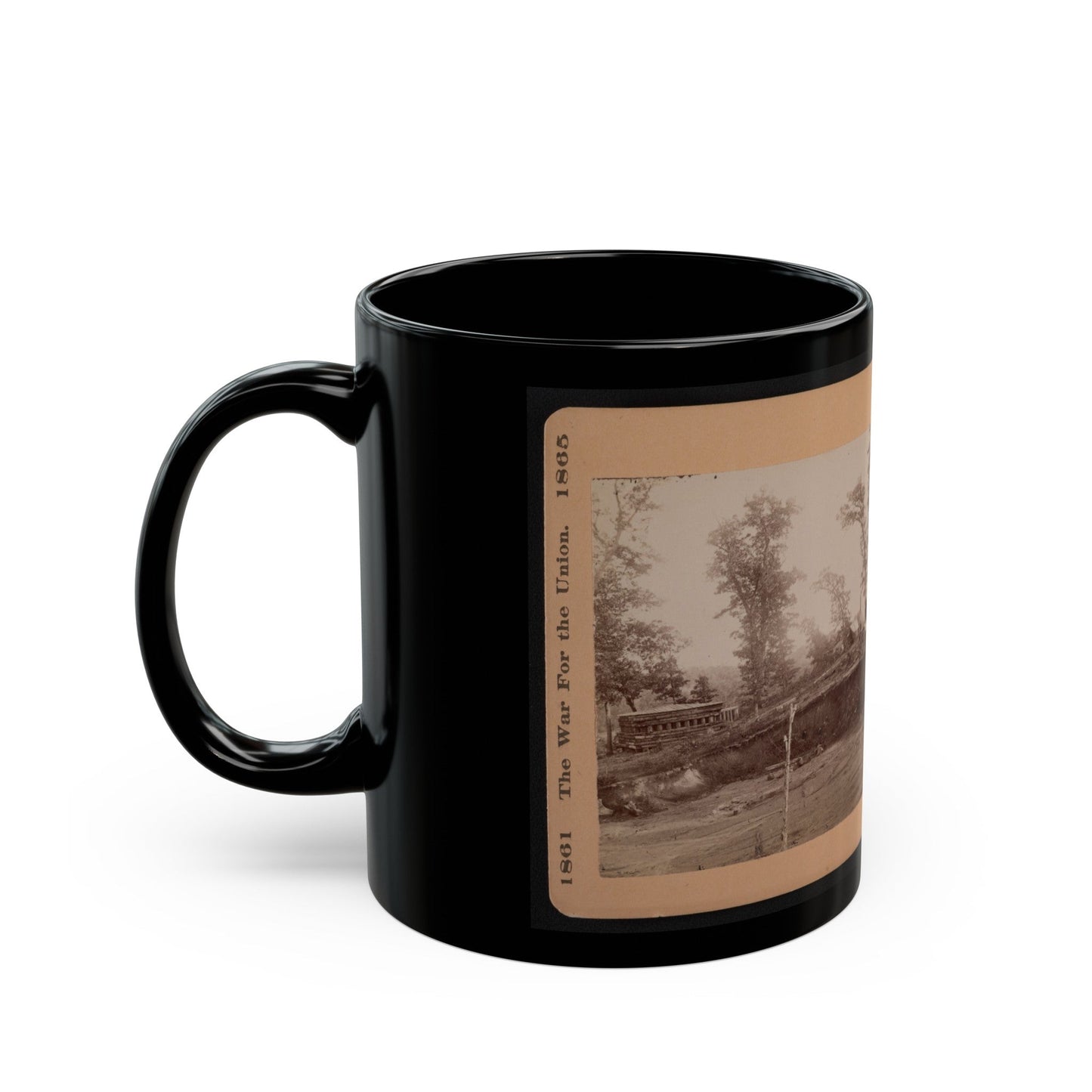 A Block House (U.S. Civil War) Black Coffee Mug-The Sticker Space