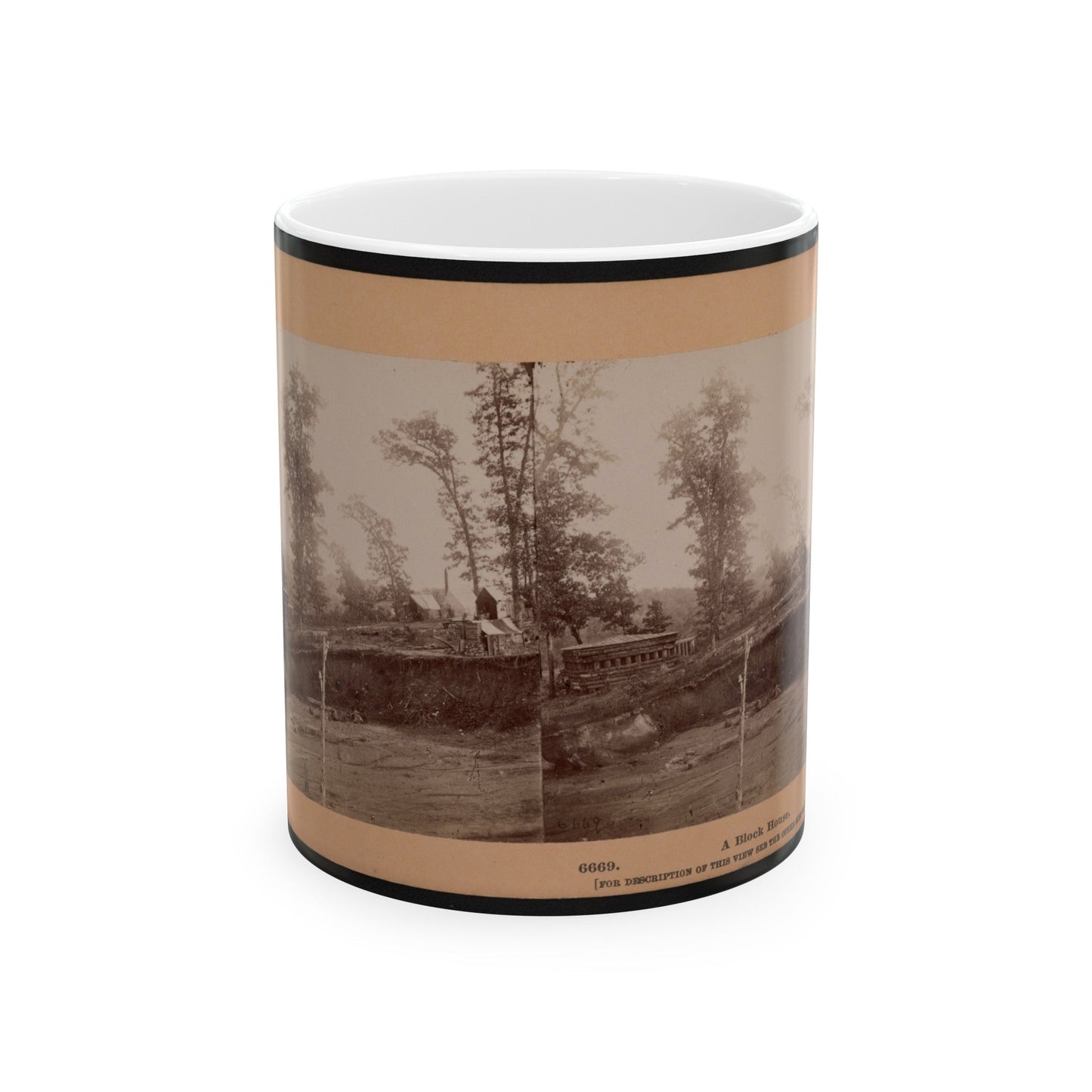 A Block House (U.S. Civil War) White Coffee Mug-11oz-The Sticker Space