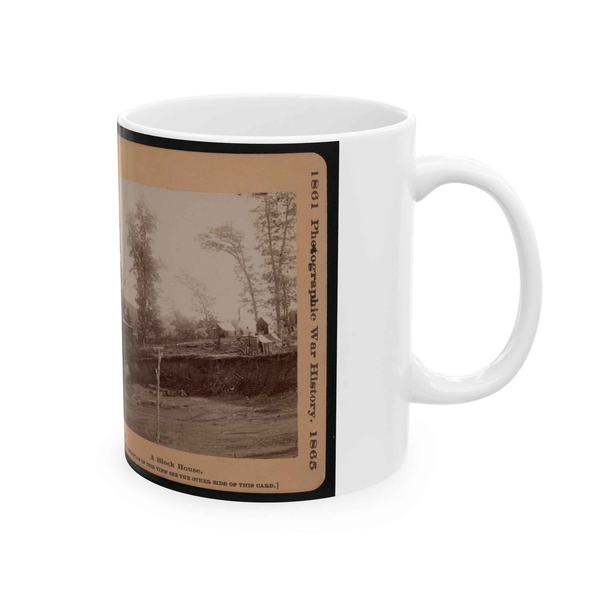 A Block House (U.S. Civil War) White Coffee Mug-The Sticker Space