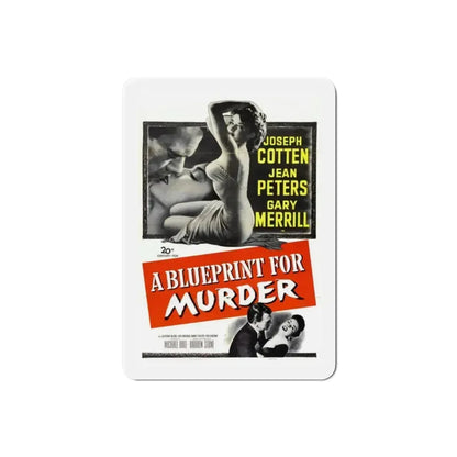 A Blueprint for Murder 1953 Movie Poster Refrigerator Magnet 2 Inch - The Sticker Space