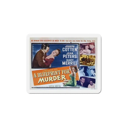 A Blueprint for Murder 1953 v2 Movie Poster Refrigerator Magnet 6 Inch - The Sticker Space