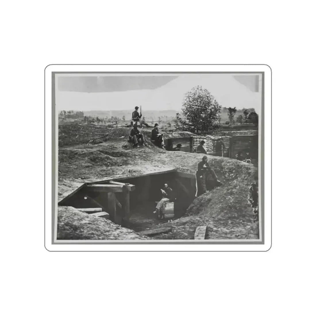 A Bomb-Proof In Front Of Atlanta, Ga. (U.S. Civil War) STICKER Vinyl Die-Cut Decal White Die-Cut 2 Inch - The Sticker Space
