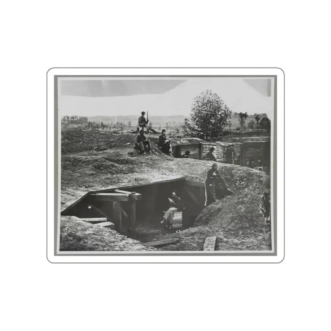 A Bomb-Proof In Front Of Atlanta, Ga. (U.S. Civil War) STICKER Vinyl Die-Cut Decal White Die-Cut 3 Inch - The Sticker Space