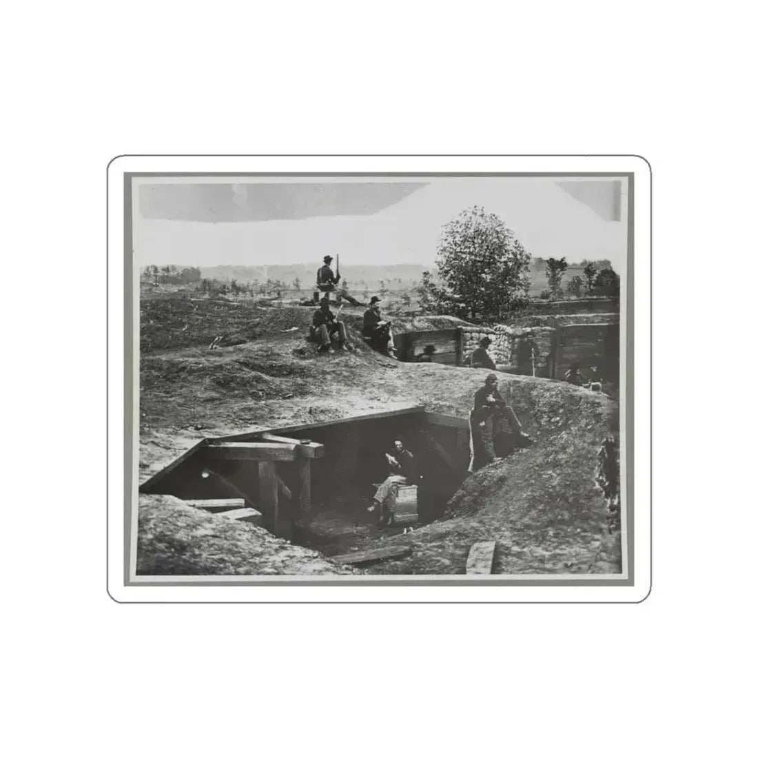 A Bomb-Proof In Front Of Atlanta, Ga. (U.S. Civil War) STICKER Vinyl Die-Cut Decal White Die-Cut 5 Inch - The Sticker Space
