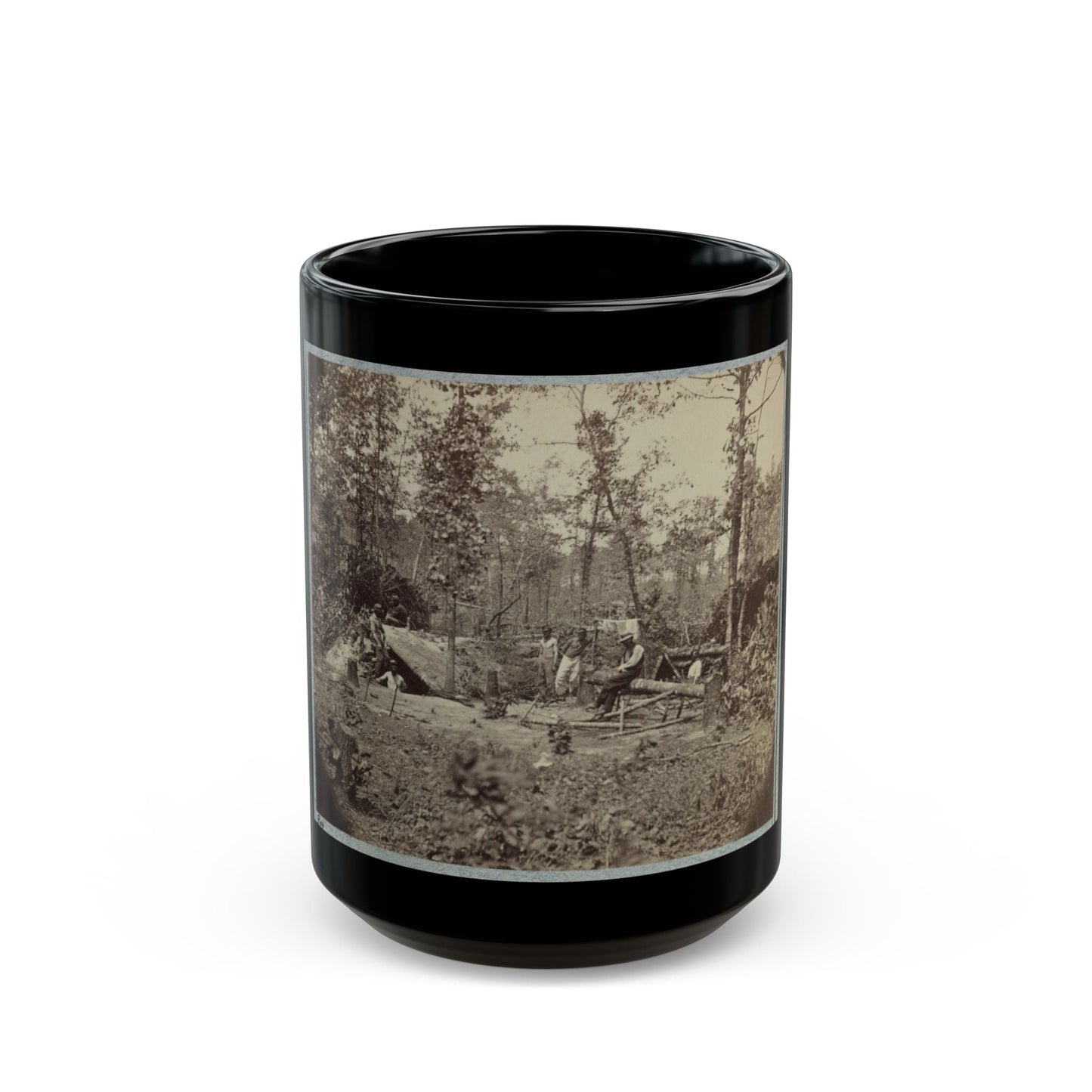 A Bombproof Shelter For The Soldiers During The Seige Of Petersburg, August 10, 1864 (U.S. Civil War) Black Coffee Mug