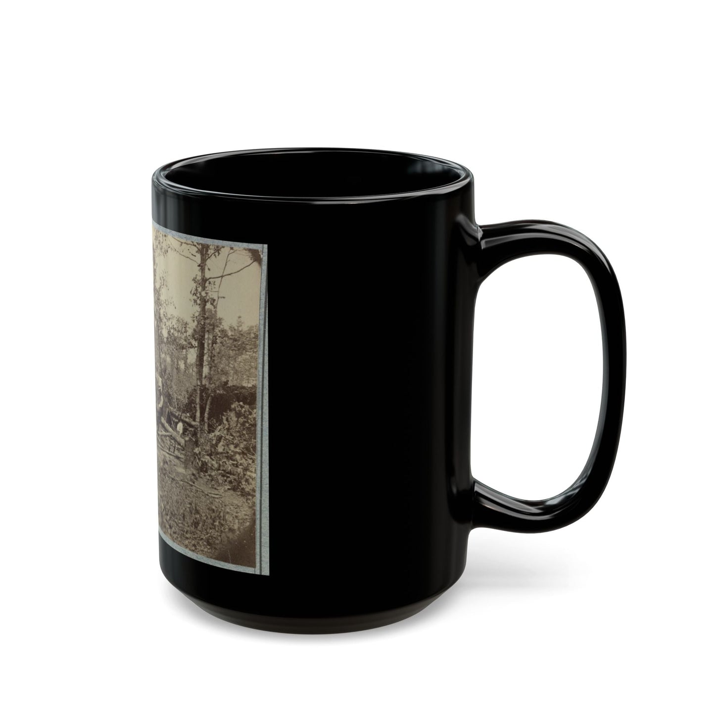 A Bombproof Shelter For The Soldiers During The Seige Of Petersburg, August 10, 1864 (U.S. Civil War) Black Coffee Mug