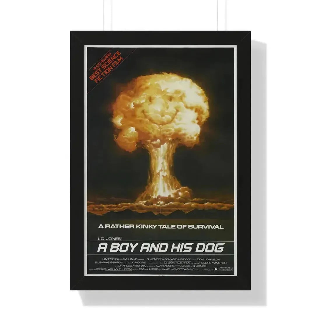A BOY AND HIS DOG 1975 - Framed Movie Poster 16″ x 24″ Black - The Sticker Space