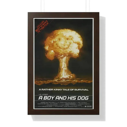 A BOY AND HIS DOG 1975 - Framed Movie Poster 16″ x 24″ Walnut - The Sticker Space