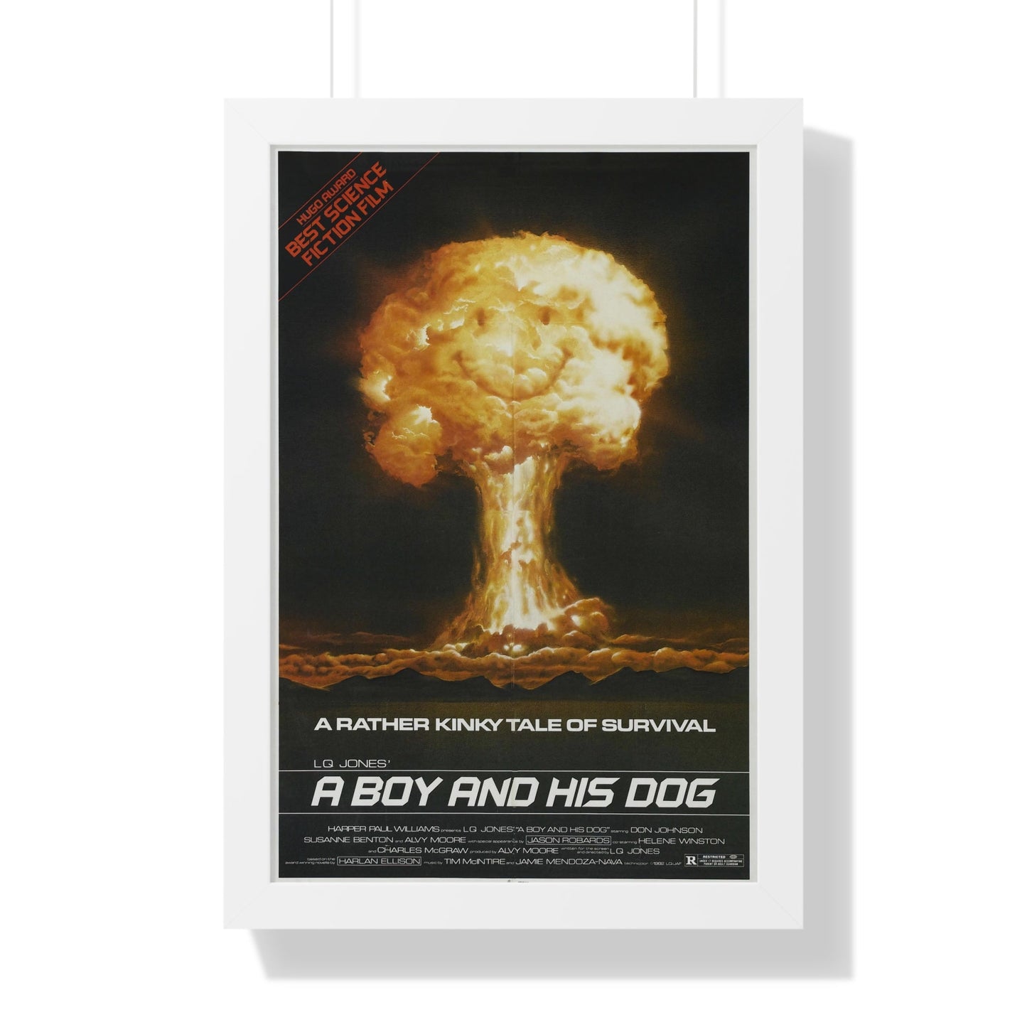 A BOY AND HIS DOG 1975 - Framed Movie Poster-16″ x 24″-The Sticker Space