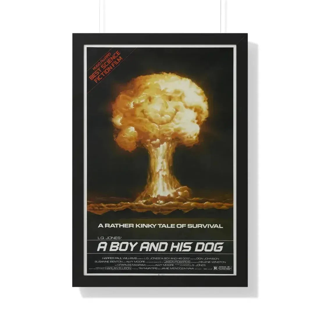 A BOY AND HIS DOG 1975 - Framed Movie Poster 20" x 30" Black - The Sticker Space
