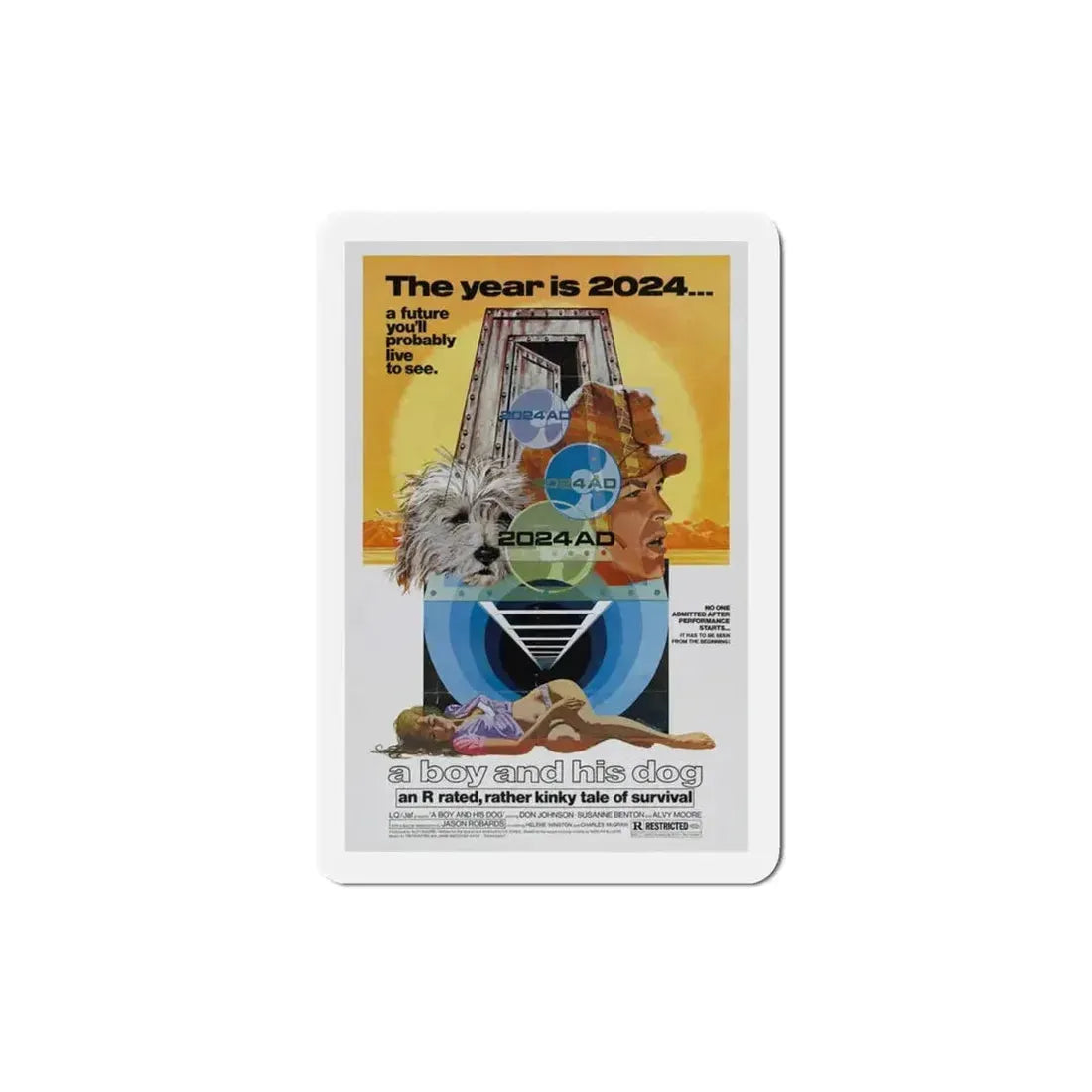 A Boy and His Dog 1976 Movie Poster Refrigerator Magnet - The Sticker Space