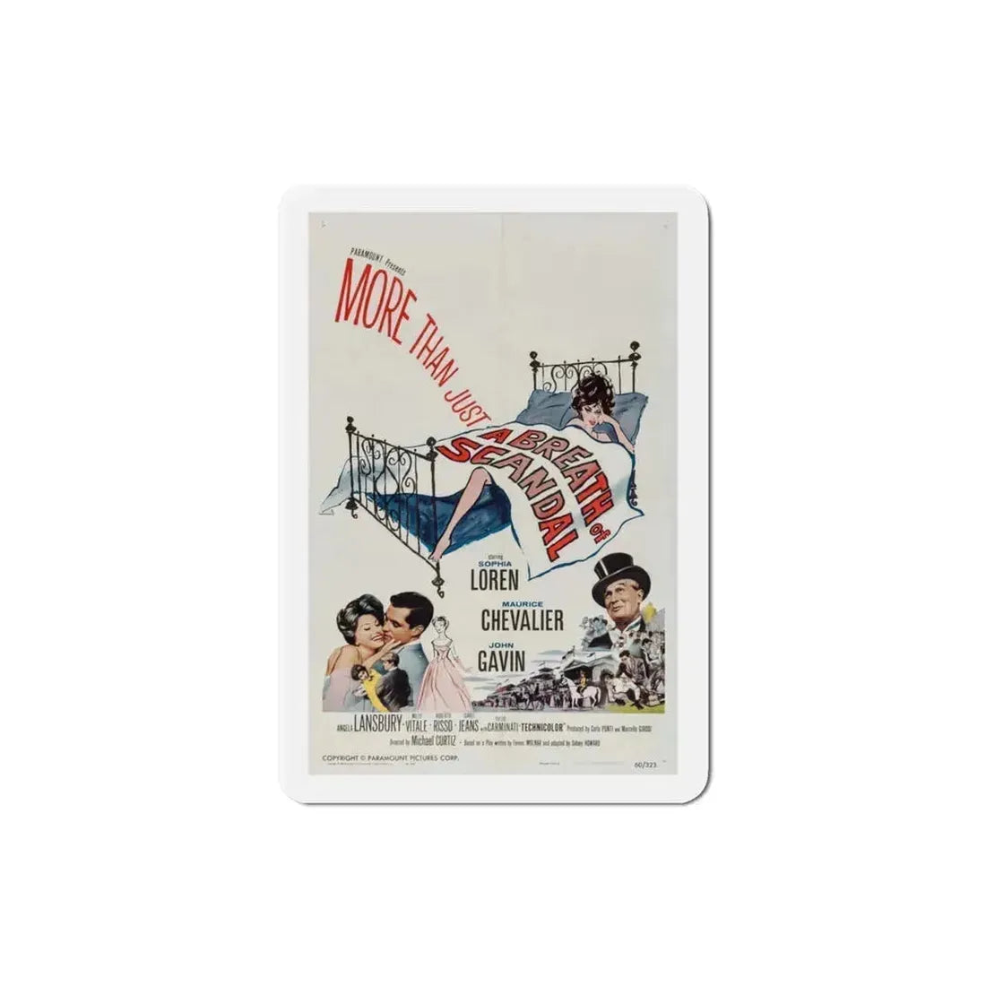 A Breath of Scandal 1960 Movie Poster Refrigerator Magnet 3 Inch - The Sticker Space
