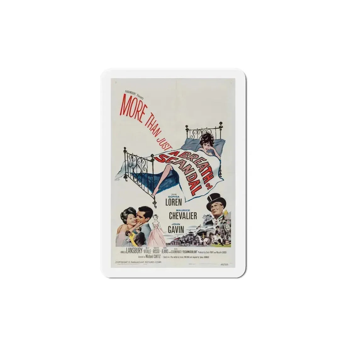 A Breath of Scandal 1960 Movie Poster Refrigerator Magnet - The Sticker Space