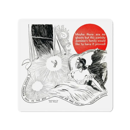 A Broken Hammer Fell In The Bed, Sensation magazine, January 1940 (Magazine Illustration) Refrigerator Magnet - The Sticker Space