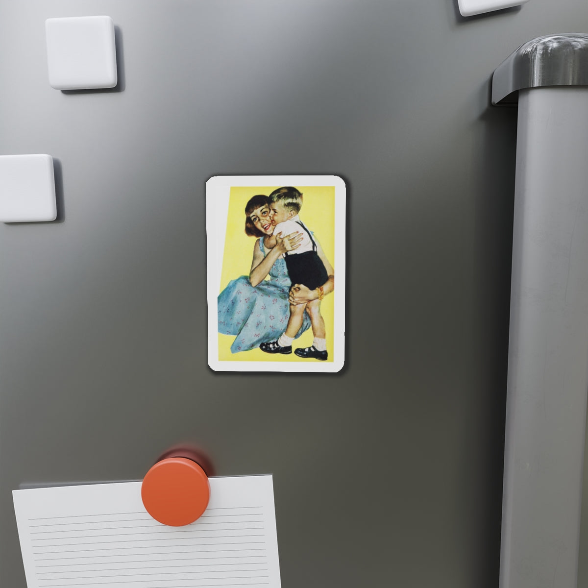 A Brother For Mike, Redbook, January 1955 (Magazine Illustration) Refrigerator Magnet-The Sticker Space