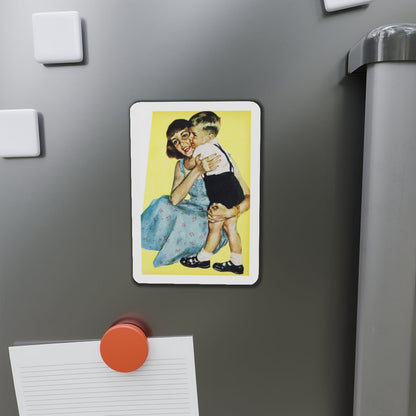 A Brother For Mike, Redbook, January 1955 (Magazine Illustration) Refrigerator Magnet-The Sticker Space