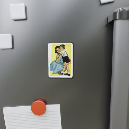 A Brother For Mike, Redbook, January 1955 (Magazine Illustration) Refrigerator Magnet-The Sticker Space