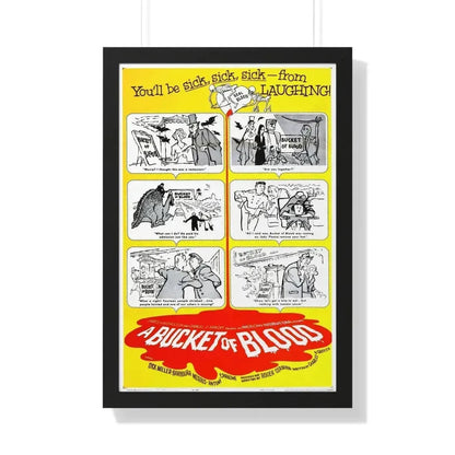A BUCKET OF BLOOD 1959 - Framed Movie Poster 20" x 30" Black - The Sticker Space