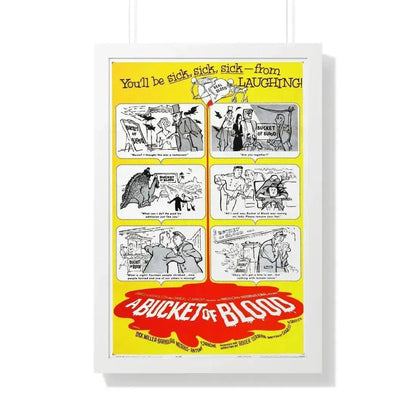 A BUCKET OF BLOOD 1959 - Framed Movie Poster 20" x 30" White - The Sticker Space