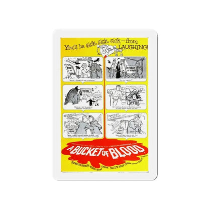 A BUCKET OF BLOOD 1959 Movie Poster - Refrigerator Magnet 4 Inch - The Sticker Space