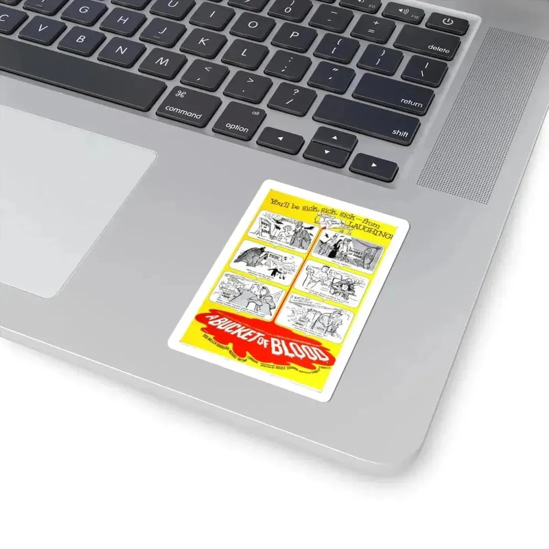 A BUCKET OF BLOOD 1959 Movie Poster - STICKER Vinyl Kiss-Cut Decal - The Sticker Space