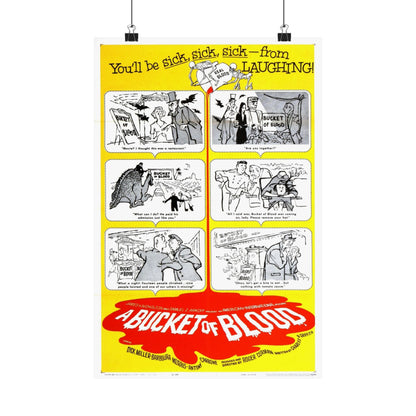 A BUCKET OF BLOOD 1959 - Paper Movie Poster-12″ x 18″-The Sticker Space