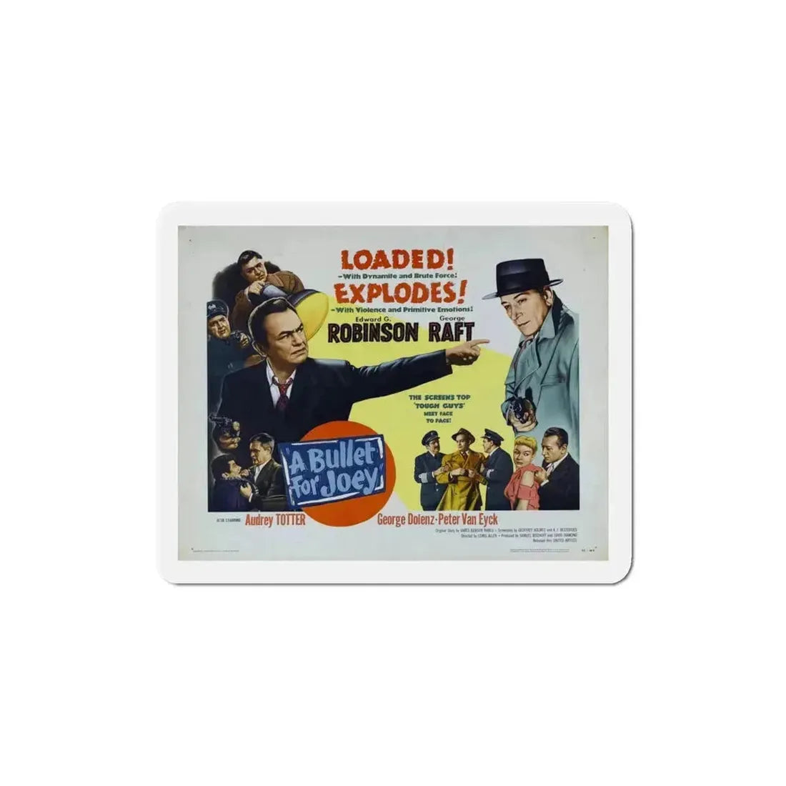 A Bullet for Joey 1955 Movie Poster Refrigerator Magnet 4 Inch - The Sticker Space