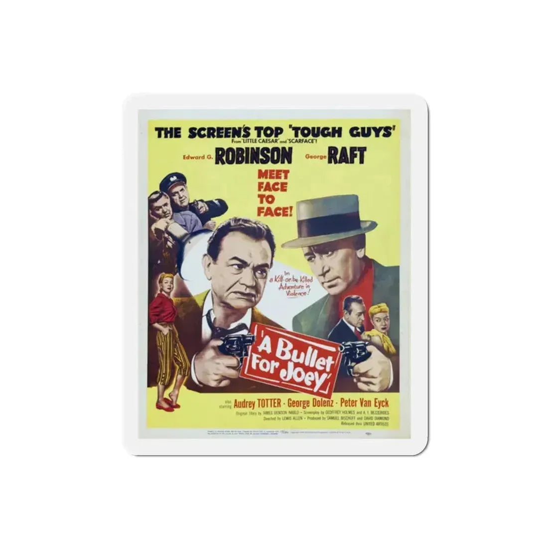 A Bullet for Joey 1955 v2 Movie Poster Refrigerator Magnet 2 Inch - The Sticker Space