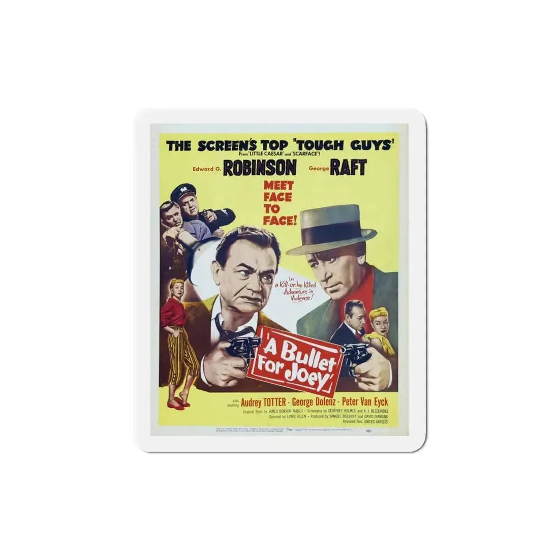 A Bullet for Joey 1955 v2 Movie Poster Refrigerator Magnet - The Sticker Space
