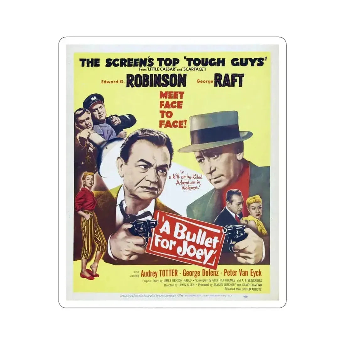 A Bullet for Joey 1955 v2 Movie Poster STICKER Vinyl Die-Cut Decal 5 Inch - The Sticker Space