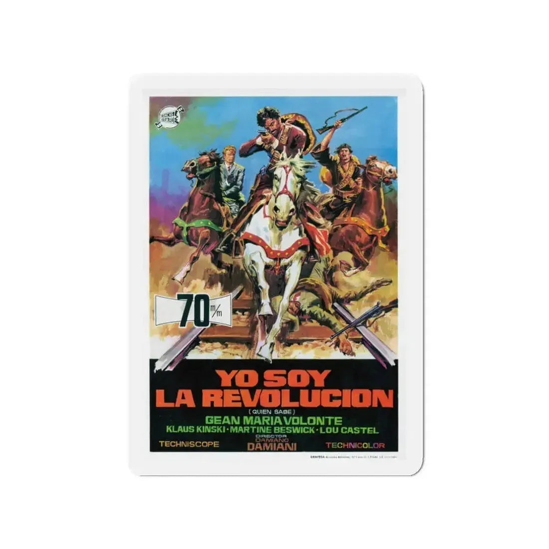 A BULLET FOR THE GENERAL 1966 Movie Poster - Refrigerator Magnet 3 Inch - The Sticker Space