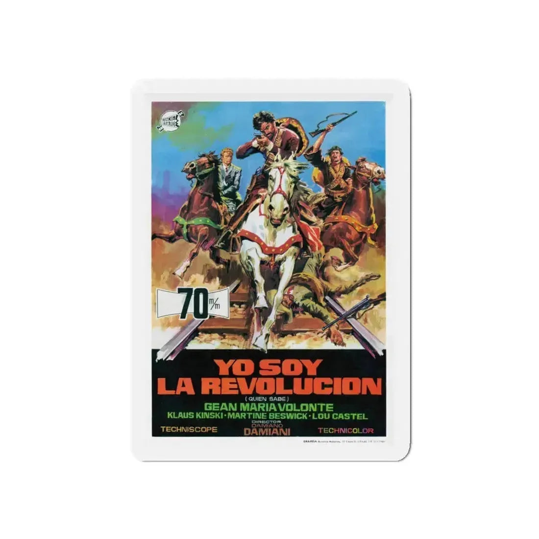 A BULLET FOR THE GENERAL 1966 Movie Poster - Refrigerator Magnet 5 Inch - The Sticker Space