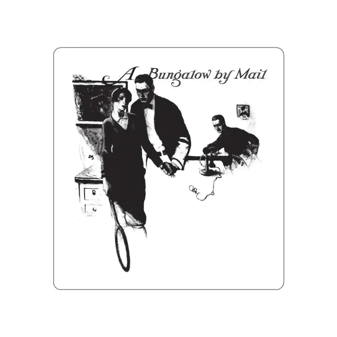 A Bungalow by Mail (1), Collier's, March 3, 1928 (Magazine Illustration) STICKER Vinyl Die-Cut Decal - The Sticker Space