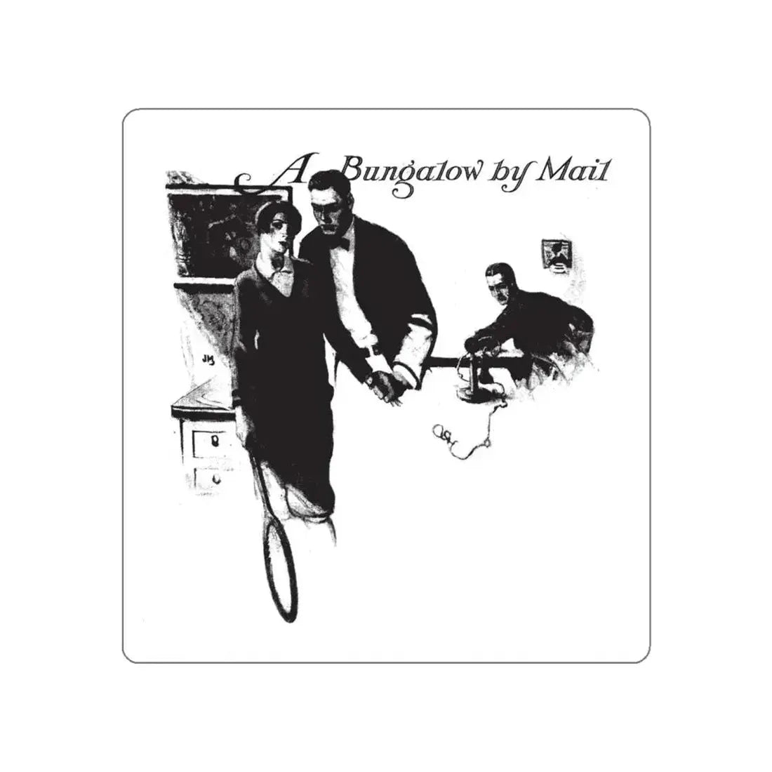 A Bungalow by Mail (1), Collier's, March 3, 1928 (Magazine Illustration) STICKER Vinyl Die-Cut Decal - The Sticker Space