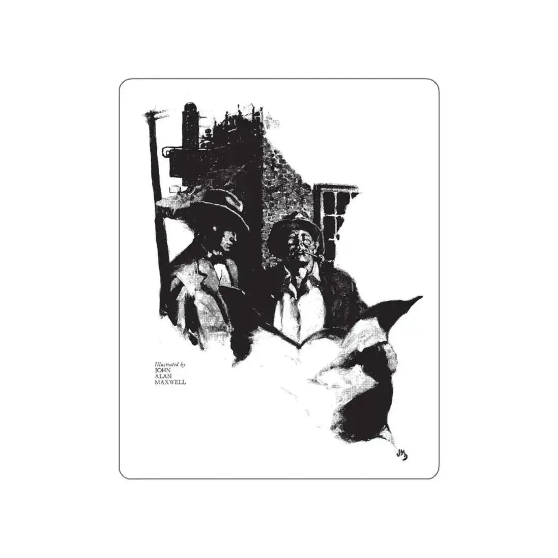 A Bungalow by Mail (2), Collier's, March 3, 1928 (Magazine Illustration) STICKER Vinyl Die-Cut Decal White Die-Cut 6 Inch - The Sticker Space