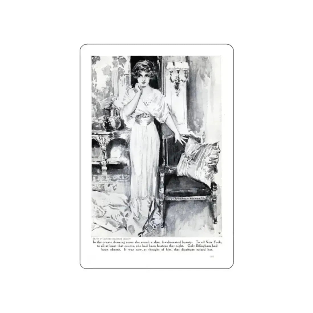 A Business Man, Hearst's Magazine, March 1914 (Magazine Illustration) STICKER Vinyl Die-Cut Decal White Die-Cut 2 Inch - The Sticker Space