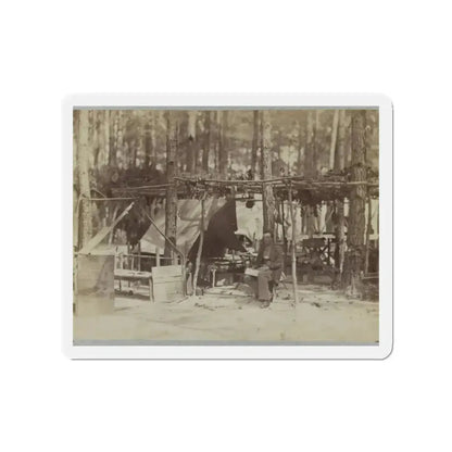 A Camp In Front Of Petersburg, Va. August, 1864 (U.S. Civil War) Refrigerator Magnet 2 Inch Die-Cut - The Sticker Space