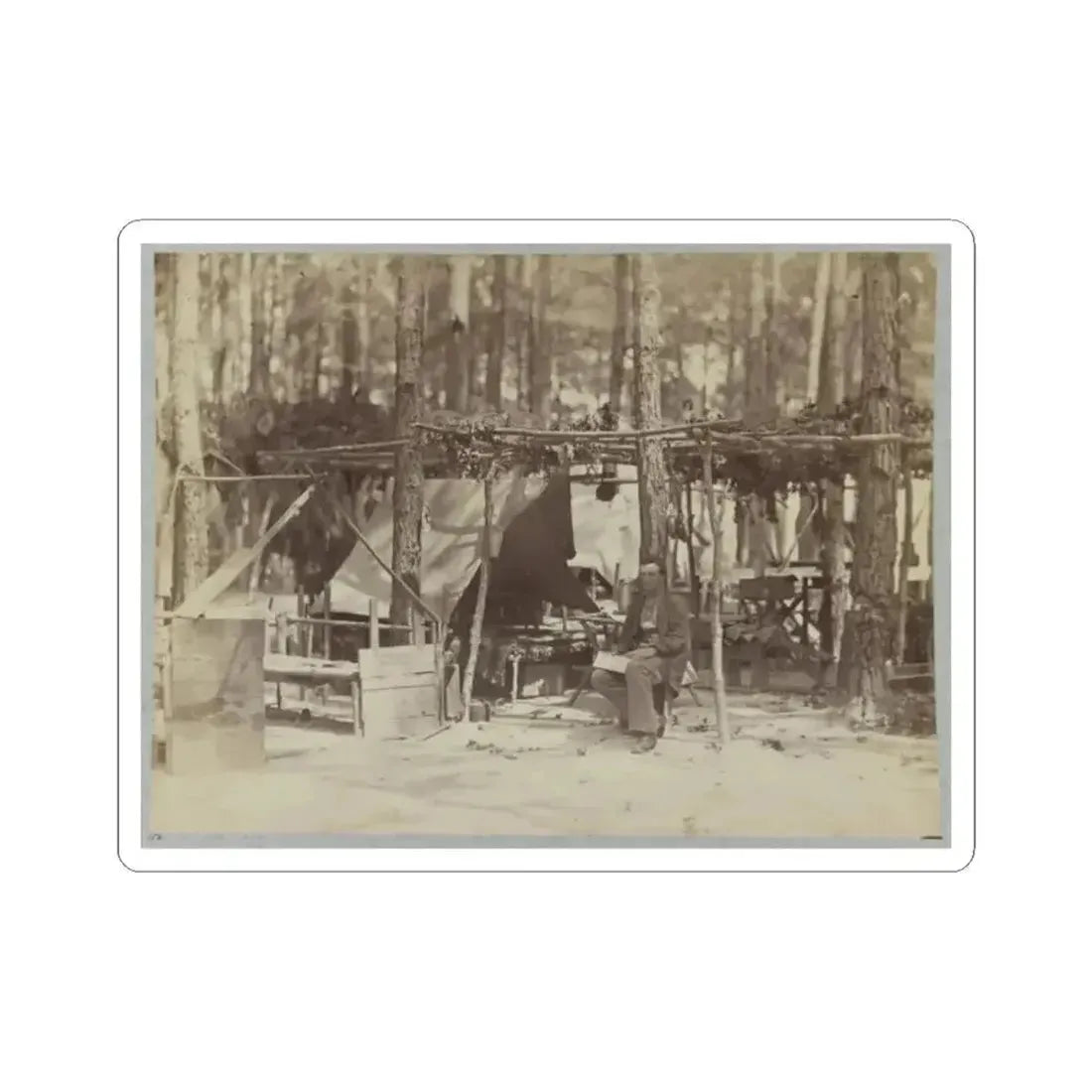 A Camp in Front of Petersburg, Va. August, 1864 (U.S. Civil War) STICKER Vinyl Kiss-Cut Decal 2 Inch White - The Sticker Space