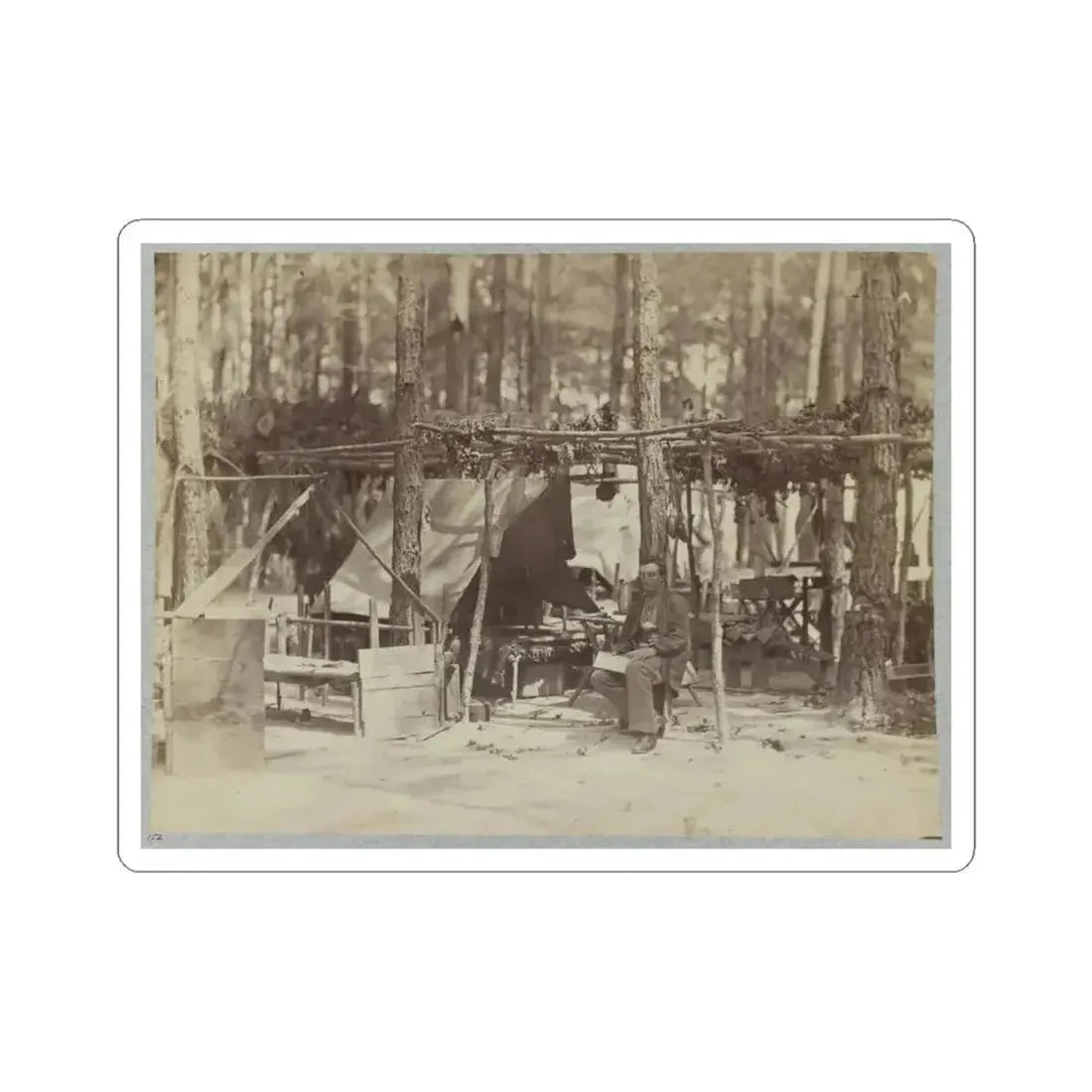A Camp in Front of Petersburg, Va. August, 1864 (U.S. Civil War) STICKER Vinyl Kiss-Cut Decal 4 Inch White - The Sticker Space