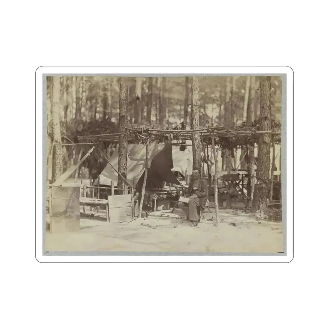 A Camp in Front of Petersburg, Va. August, 1864 (U.S. Civil War) STICKER Vinyl Kiss-Cut Decal 6 Inch White - The Sticker Space