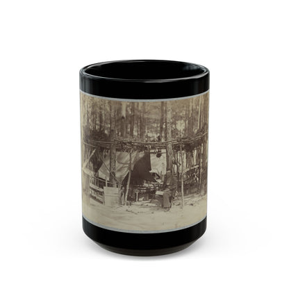 A Camp In Front Of Petersburg, Va. August, 1864 (U.S. Civil War) Black Coffee Mug-15oz-The Sticker Space