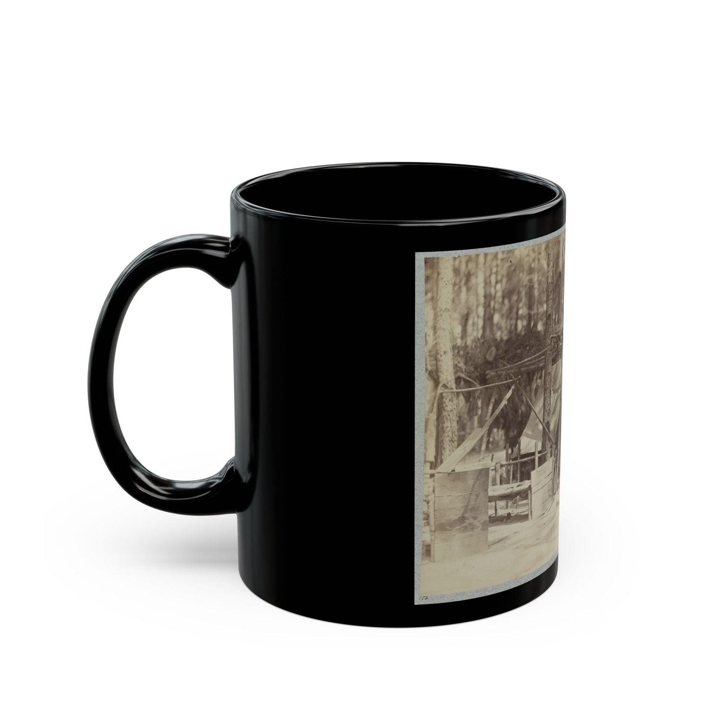 A Camp In Front Of Petersburg, Va. August, 1864 (U.S. Civil War) Black Coffee Mug-The Sticker Space