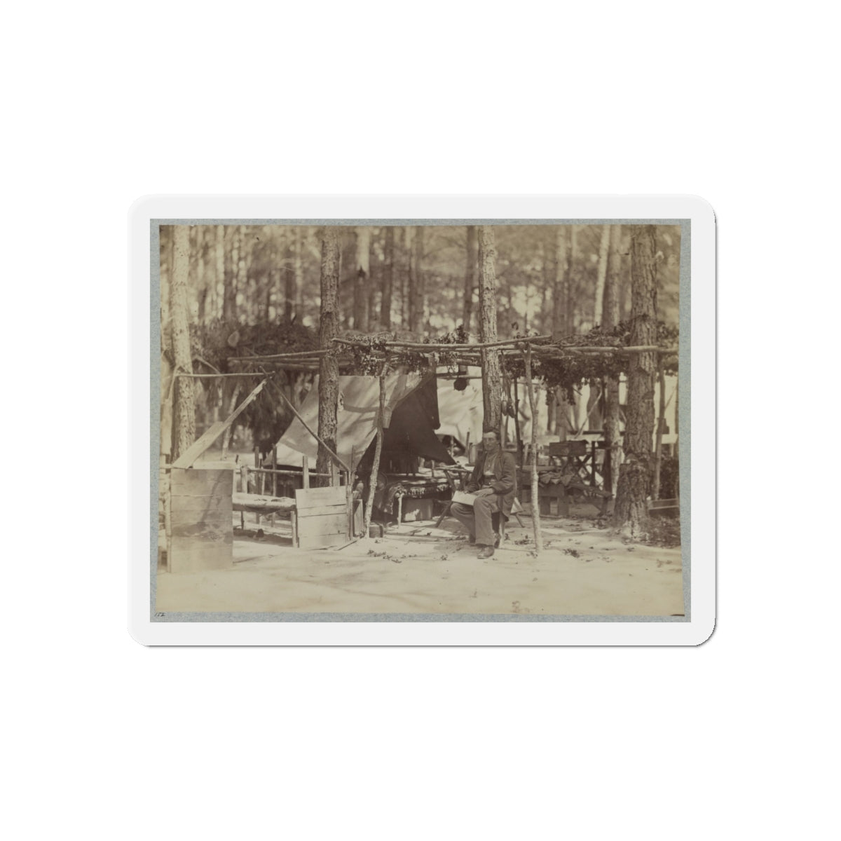 A Camp In Front Of Petersburg, Va. August, 1864 (U.S. Civil War) Refrigerator Magnet-6 × 6"-The Sticker Space