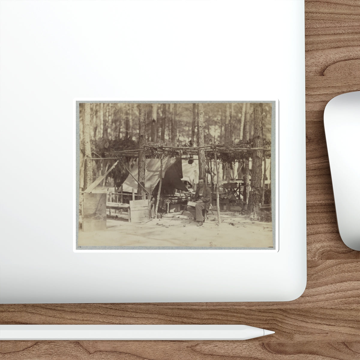 A Camp In Front Of Petersburg, Va. August, 1864 (U.S. Civil War) STICKER Vinyl Die-Cut Decal-The Sticker Space