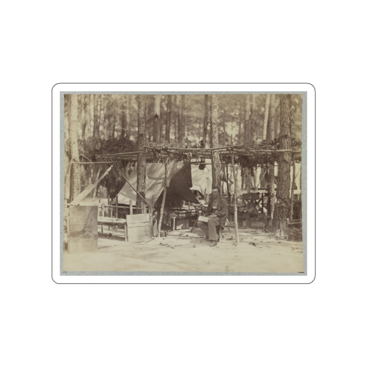 A Camp In Front Of Petersburg, Va. August, 1864 (U.S. Civil War) STICKER Vinyl Die-Cut Decal-White-The Sticker Space