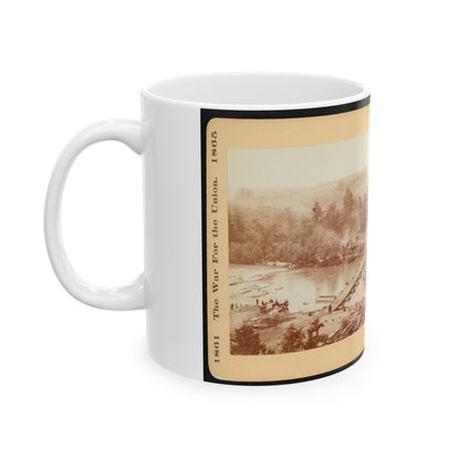 A Canvas Pontoon Bridge (U.S. Civil War) White Coffee Mug-The Sticker Space