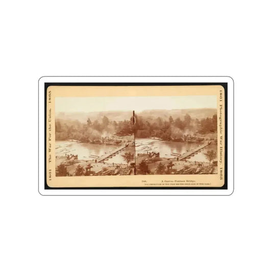 A Canvas Pontoon Bridge (U.S. Civil War) STICKER Vinyl Die-Cut Decal White Die-Cut 2 Inch - The Sticker Space
