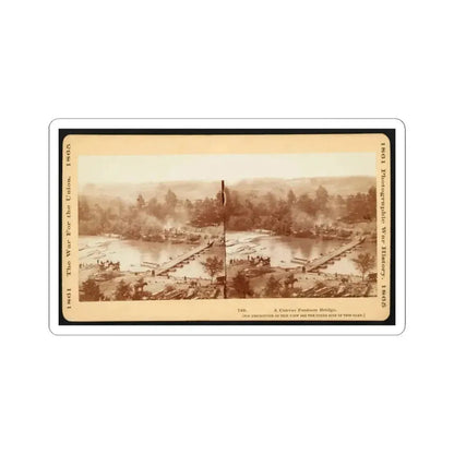 A Canvas Pontoon Bridge (U.S. Civil War) STICKER Vinyl Kiss-Cut Decal 3 Inch White - The Sticker Space