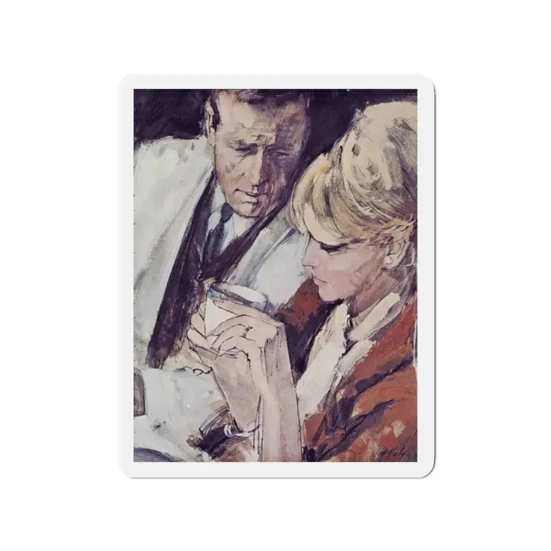 A Case of Conflict, Chatelaine, September 1967 (Magazine Illustration) Refrigerator Magnet - The Sticker Space