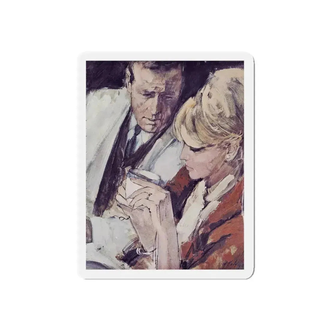 A Case of Conflict, Chatelaine, September 1967 (Magazine Illustration) Refrigerator Magnet - The Sticker Space